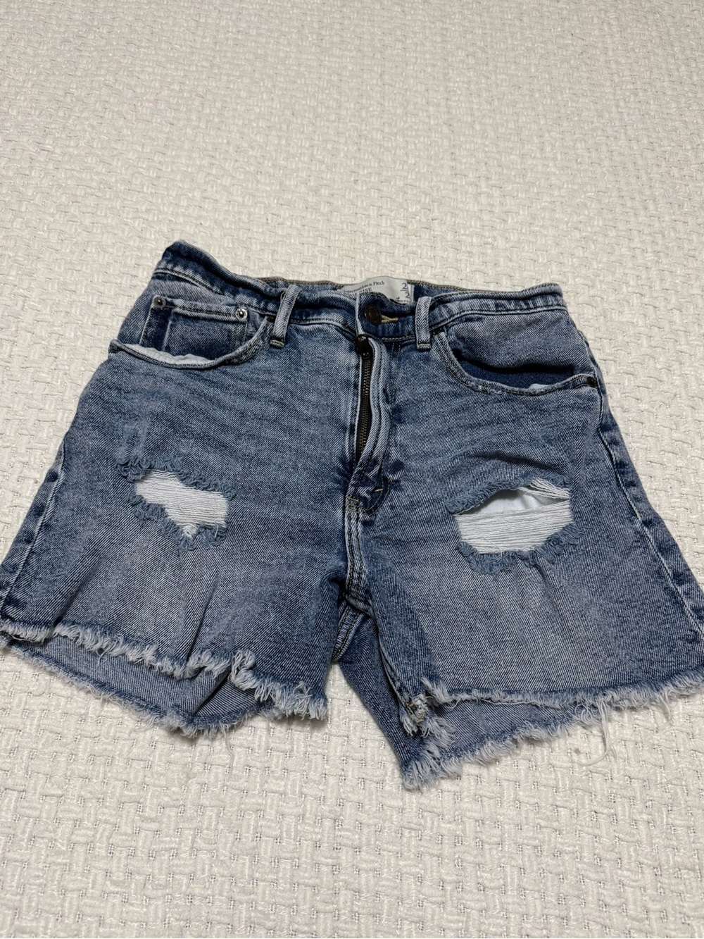 Abercrombie & Fitch women’s cut off high rise  jean shorts, size 2.